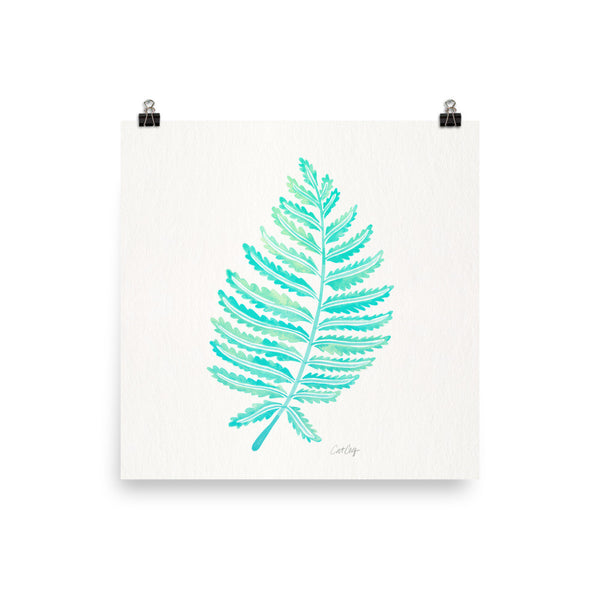 Fern Leaf – Mint Palette • Art Print