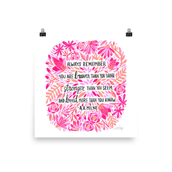 Always Remember – Pink Ombré Palette • Art Print