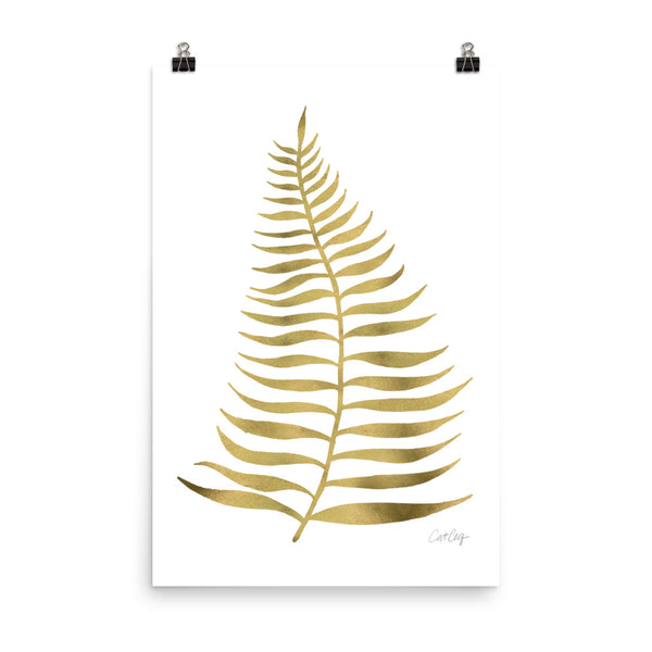 Palm Leaf – Gold Palette • Art Print