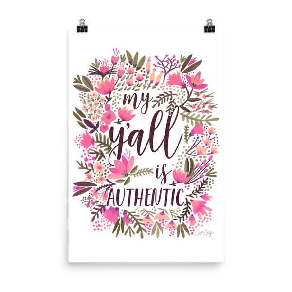 My Y'all is Authentic – Vintage Palette • Art Print