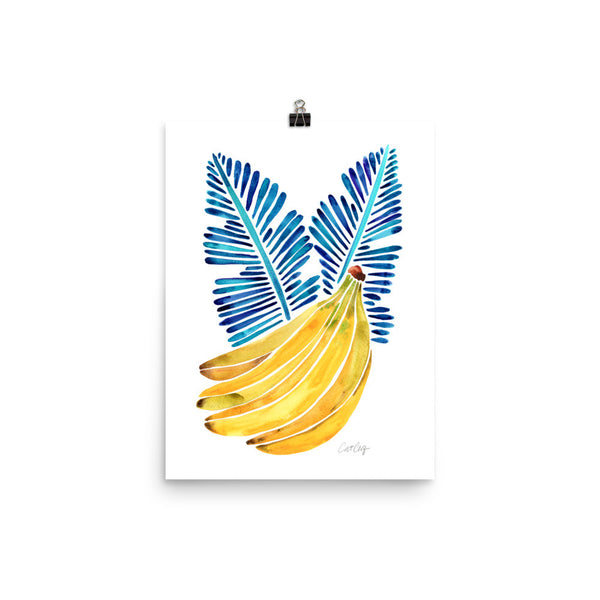 Banana Bunch – Yellow & Blue • Art Print