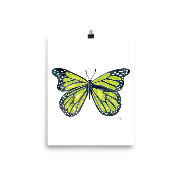 Butterfly – Lime Palette • Art Print
