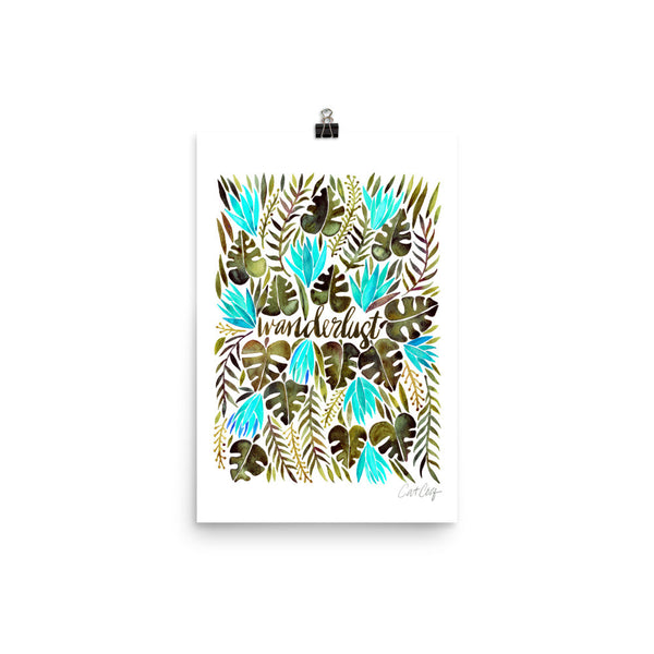 Wanderlust – Turquoise & Olive Palette • Art Print