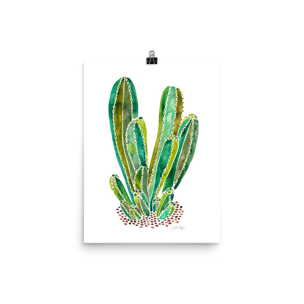 Cactus Cluster – Green Palette • Art Print