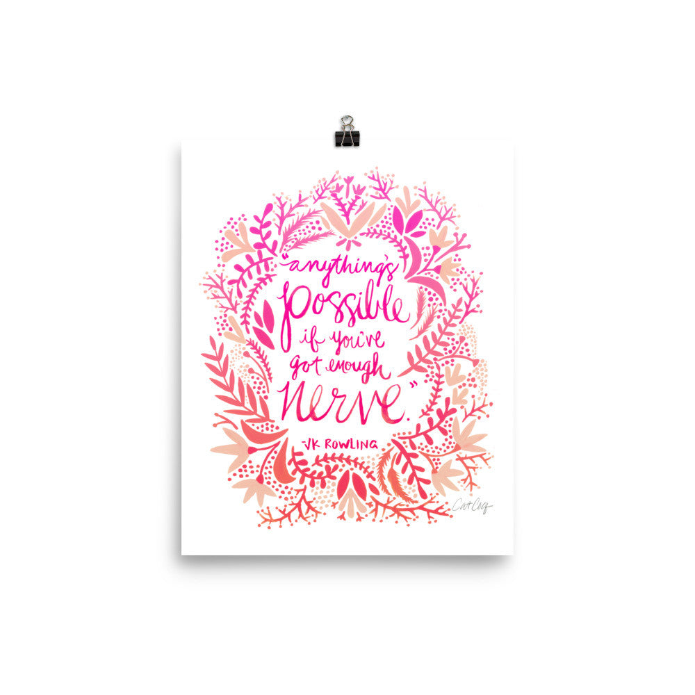 Anything’s Possible – Pink Ombré Palette • Art Print
