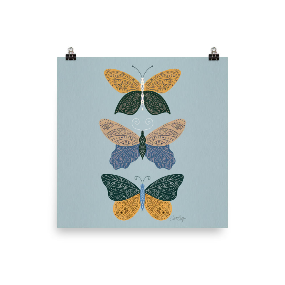 Tattooed Butterflies – Blue & Yellow