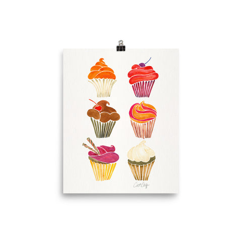 Cupcakes – Rainbow Palette • Art Print