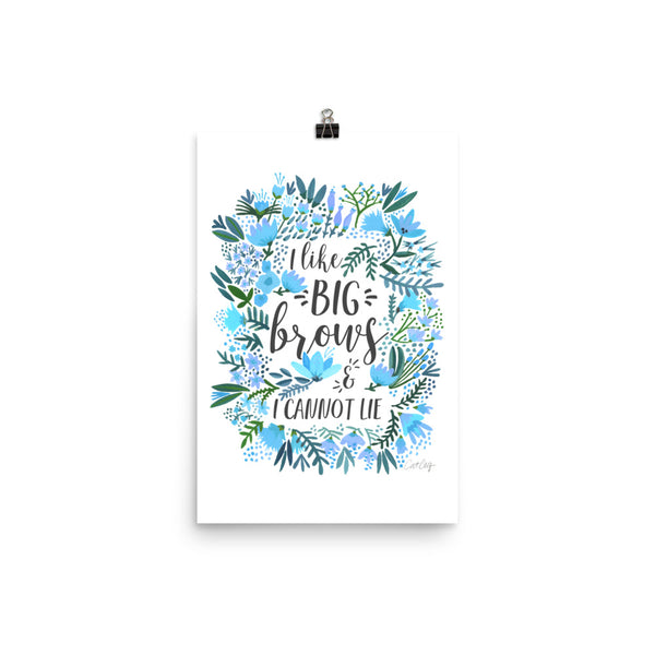 Big Brows – Blue Palette • Art Print