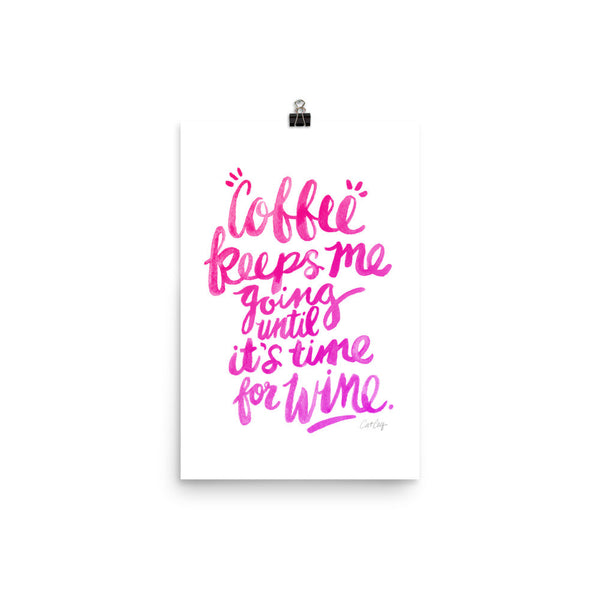 Coffee & Wine – Pink Palette • Art Print