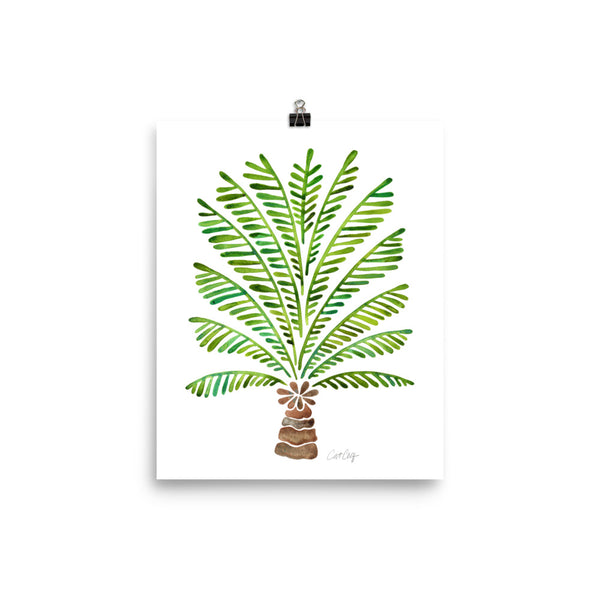 Bali Palm Tree – Green Palette • Art Print