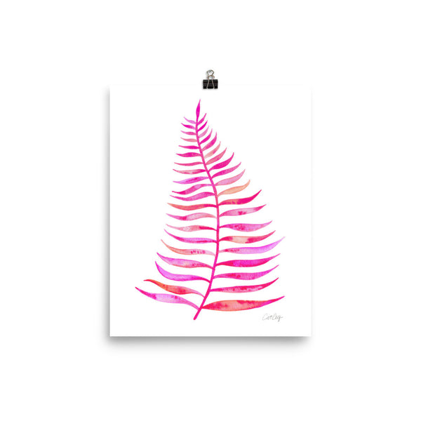 Palm Leaf – Pink Palette  •  Art Print