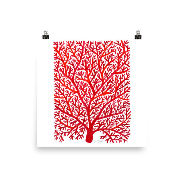 Fan Coral – Red Palette • Art Print