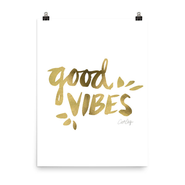 Good Vibes – Gold Palette • Art Print
