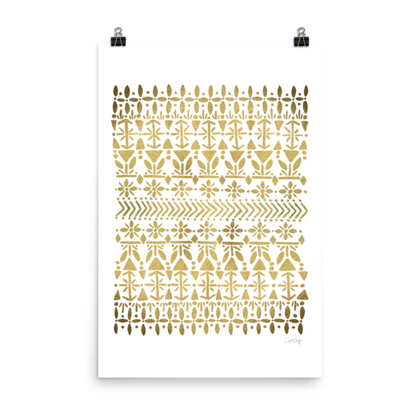 Norwegian Pattern – Gold Palette • Art Print