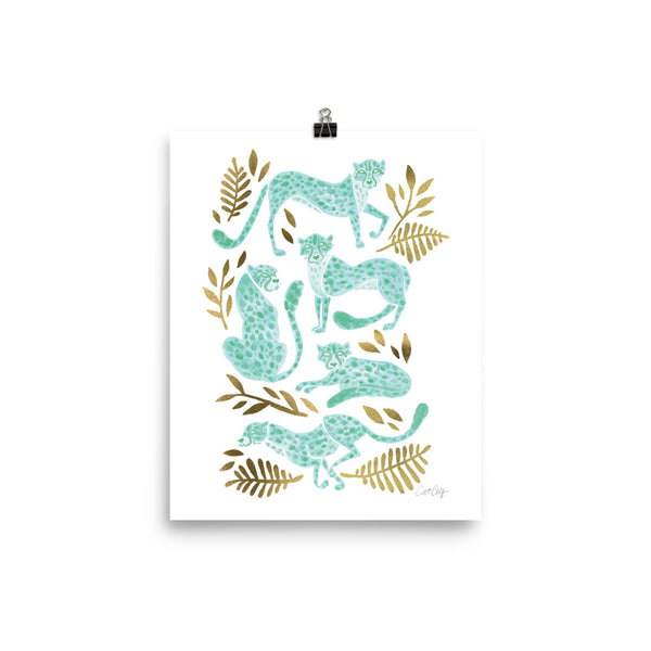 Cheetah Collection - Mint Gold