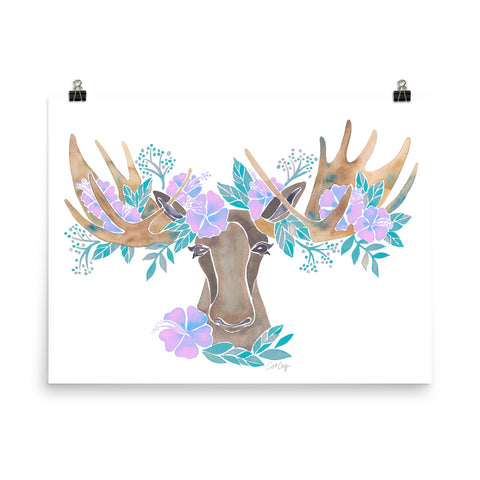 Floral Moose – Pastel