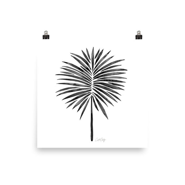 Fan Palm – Black Palette • Art Print