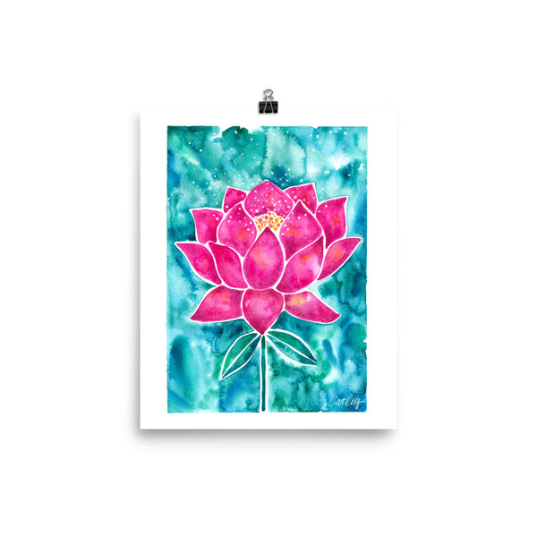 Lotus Blossom - Magenta Background