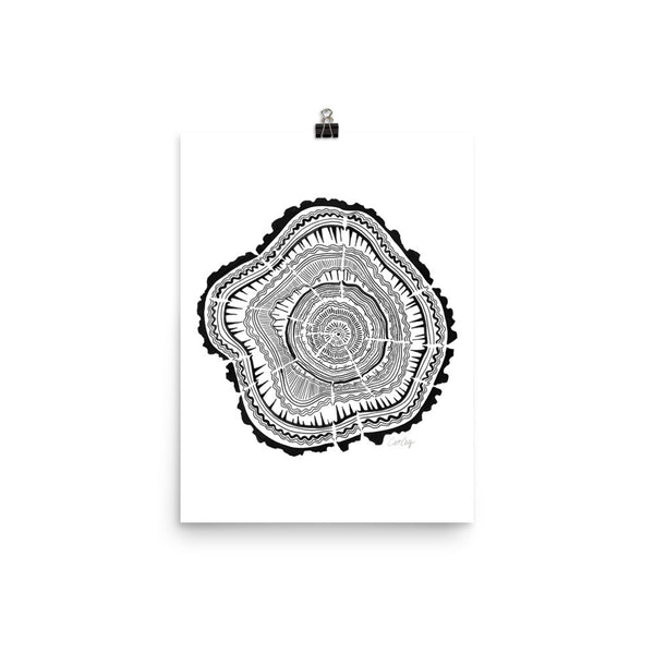 Tree Rings – Black Palette • Art Print