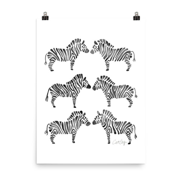 Zebra Collection – Black Palette • Art Print