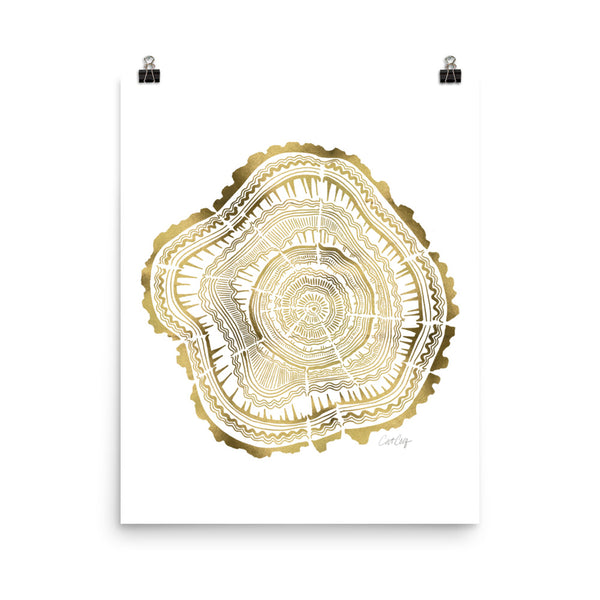 Tree Rings – Gold Palette • Art Print