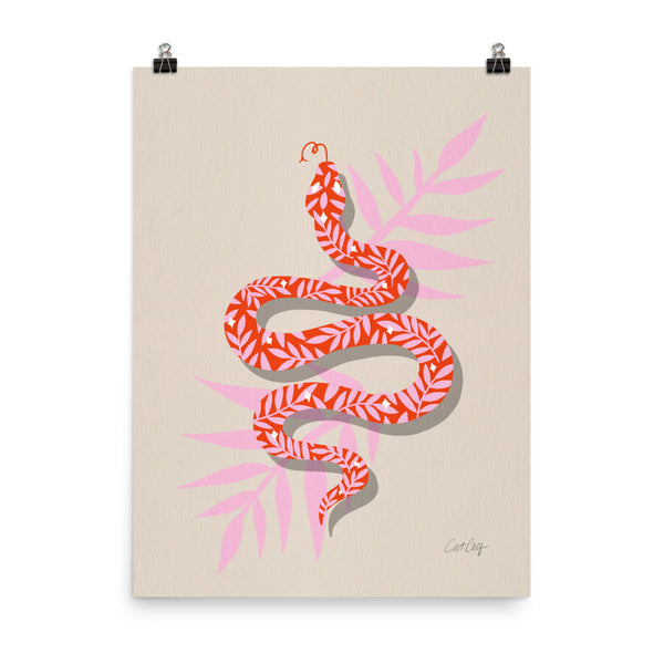 Tropical Serpent  - Coral Pink