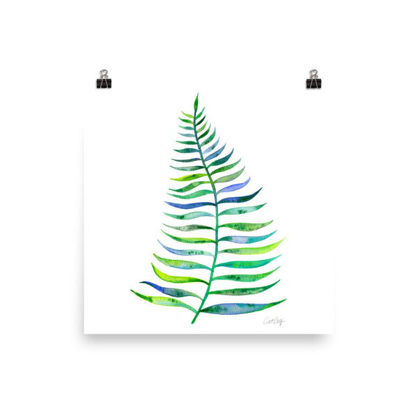 Palm Leaf – Green Palette  •  Art Print