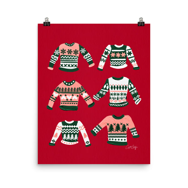Christmas Sweaters - Crimson
