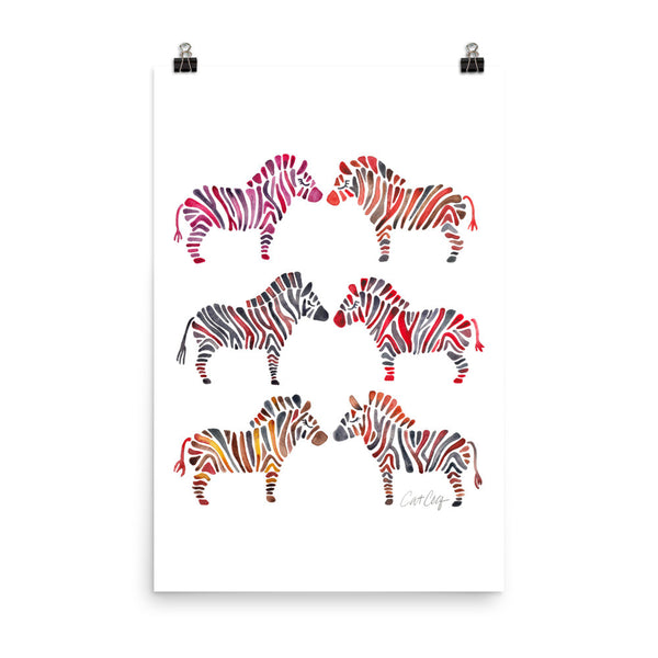 Zebra Collection – Rainbow Palette • Art Print