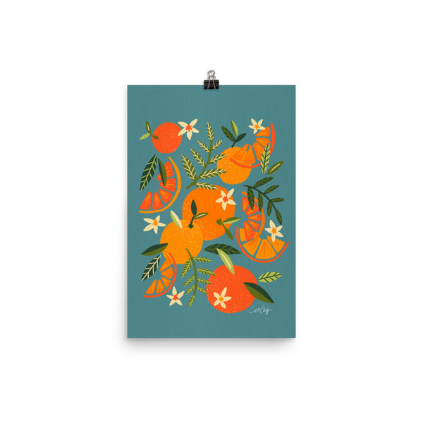 Orange Blooms - Blue