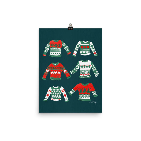 Christmas Sweaters - Teal Red