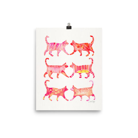 Cat Collection – Pink Palette • Art Print
