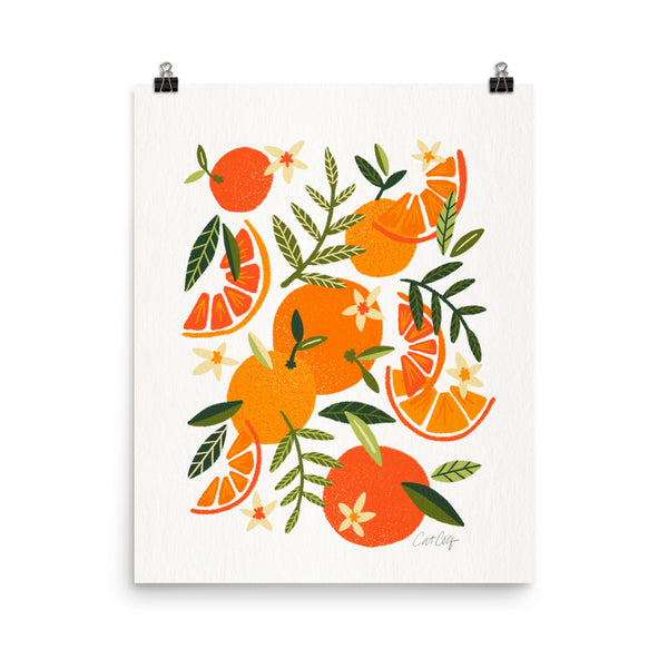Orange Blooms - Orange White