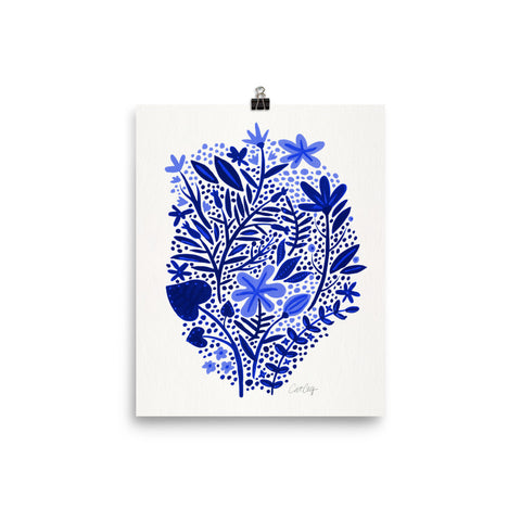 Garden – Navy Palette • Art Print