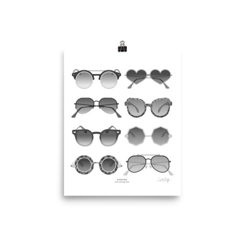 Sunglasses Collection – Black Palette • Art Print