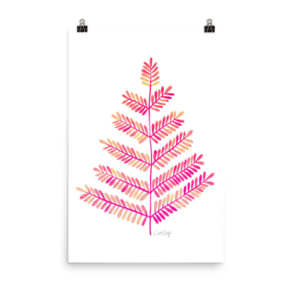 Leaflets – Pink Ombré Palette • Art Print