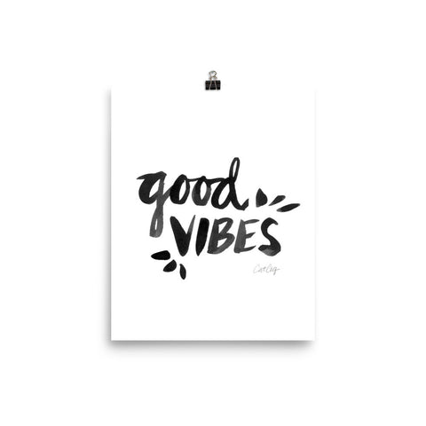 Good Vibes – Black Ink • Art Print