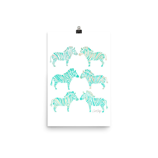 Zebra Collection – Mint Palette • Art Print