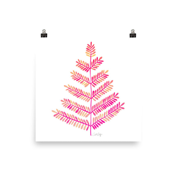 Leaflets – Pink Ombré Palette • Art Print