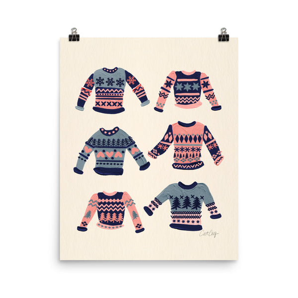 Christmas Sweaters - Navy Blush