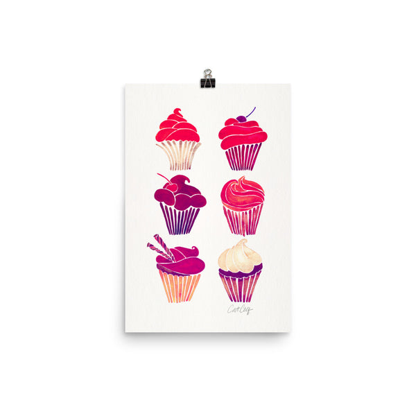 Cupcakes – Fuchsia Palette • Art Print