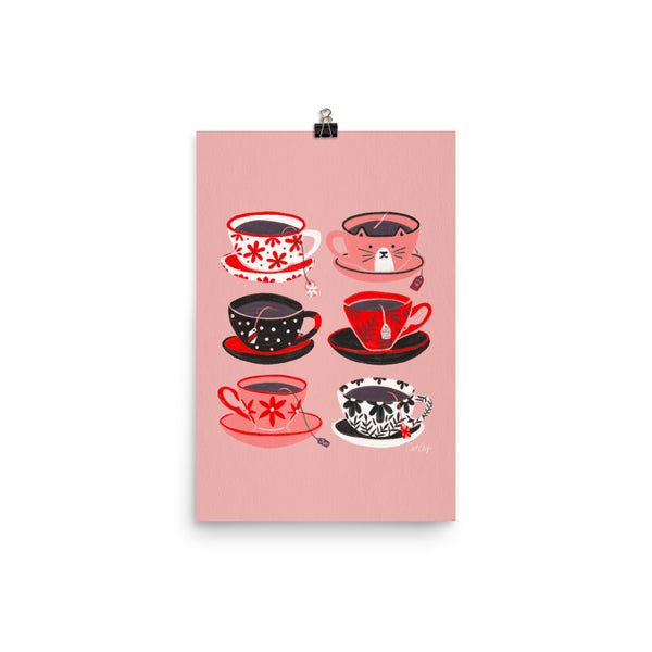 Tea Time - Pink and Red