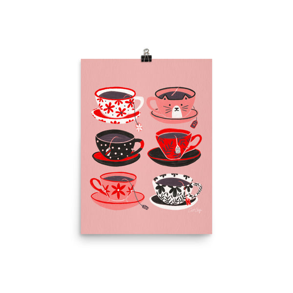 Tea Time - Pink and Red
