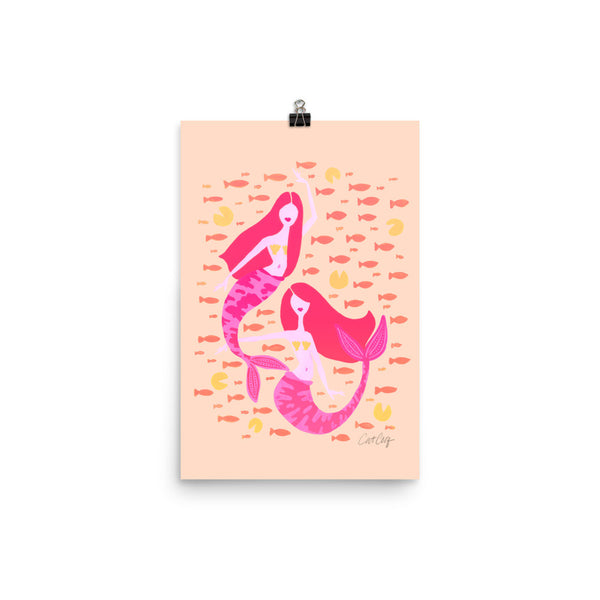 Koi Mermaids – Peachy Pink Palette • Art Print