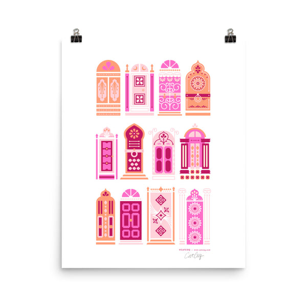Moroccan Doors – Peachy Pink Palette • Art Print