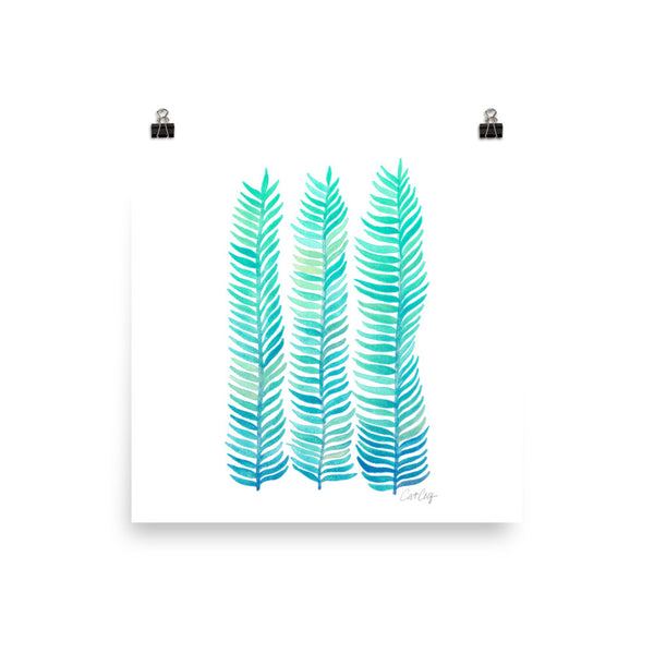 Stems – Turquoise Palette  •  Art Print