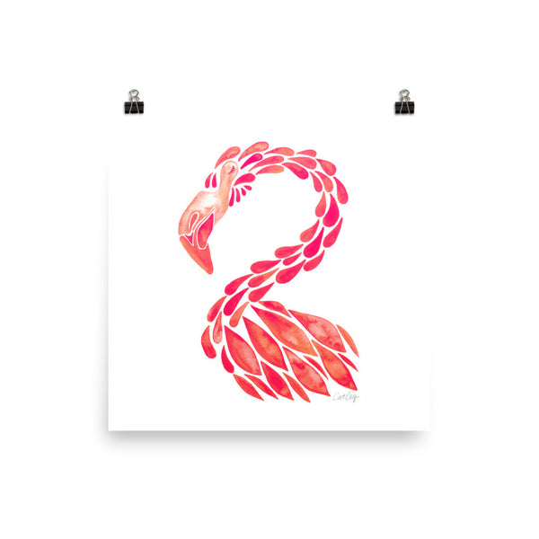 Flamingo Cameo – Pink Palette • Art Print