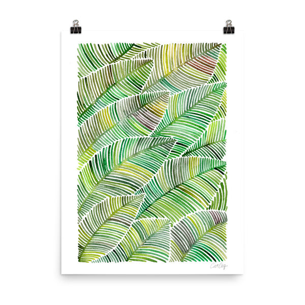 Tropical Leaves – Green Palette  •  Art Print