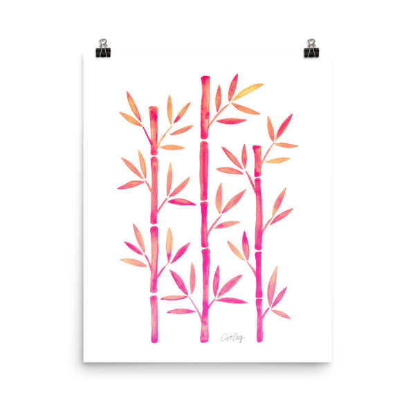 Bamboo – Pink Palette • Art Print