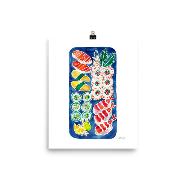 Sushi Collection – Navy Platter • Art Print